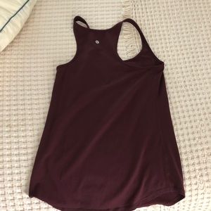 Burgundy Lululemon tank size 8
